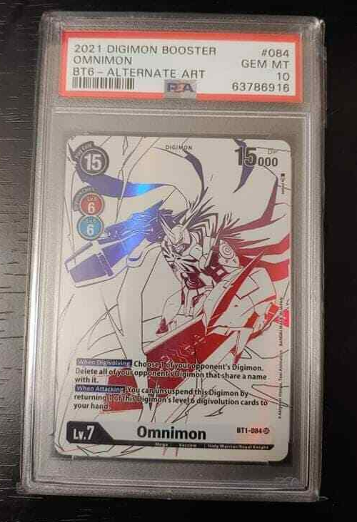 BT1-084 Alternate Art Ghost Rare Omnimon PSA 10 GEM MINT Double