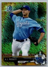 2017 Bowman Chrome Prospects Gold Shimmer Refractor /50 A.J. Puckett #BCP4