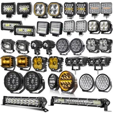  Offroad LED Light Bar Spot Flood Roof Cube Pods Lights Driving Lamp Trucks 4WD 