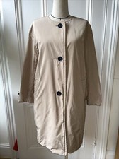 White Company Padded Collarless Spring Coat/jacket