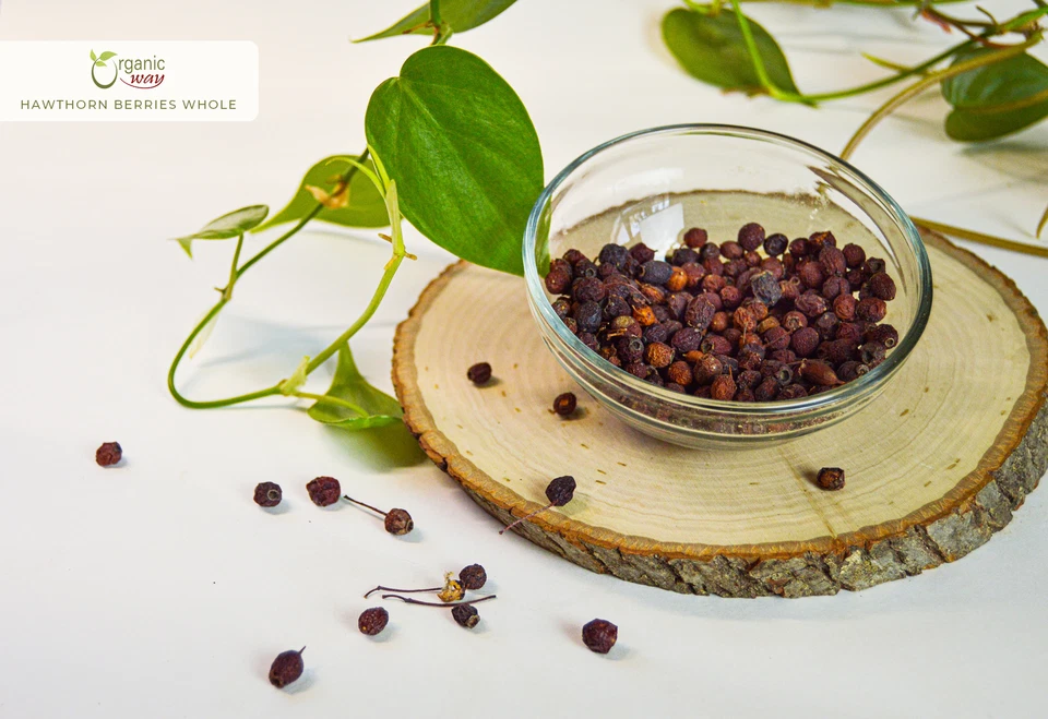 Fruta entera de bayas de espino Organic Way - orgánica, kosher y certificada por el USDA Foto 2 de 4