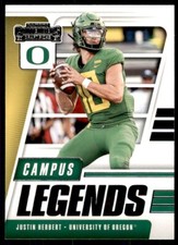 2021 Panini Contenders Draft Picks Campus Legends Justin Herbert Oregon Ducks #9