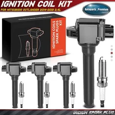 4x Ignition Coil & 4x Iridium Spark Plug Kit for Mitsubishi Outlander 14-19 2.4L