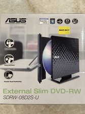 ASUS SDRW-08D2S-U  External Slim DVD RW 8x USB 2.0 Drive- New