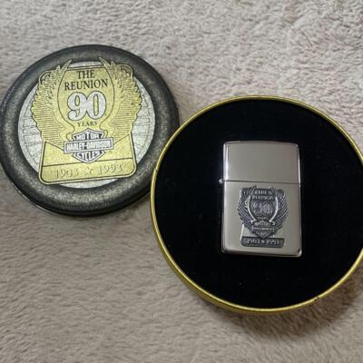 ZIPPO Lighter Harley-Davidson 90th Anniversary with Can 1993 ZIPPO ZIPPO Lighter Harley-Davidson 90th Anniversary with Can 1993 ZIPPO