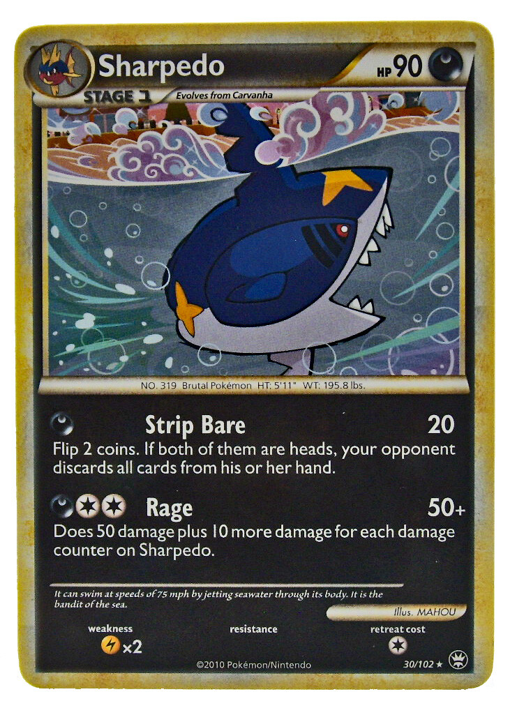 Sharpedo 30/102 Rare Non Holo HS Triumphant New NM+ With eBay Tracking