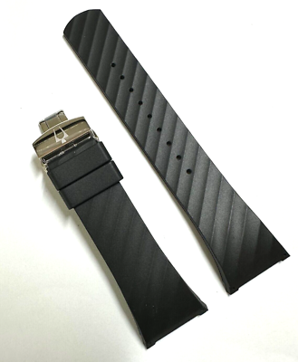 Original Bulova CURV 98A161 / 98A162 Black Rubber Watch Band Original Bulova CURV 98A161 / 98A162 Black Rubber Watch Band