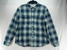 J Crew Knit Goods Plaid Flannel Shirt Warm Waffle Liner Mens Size L