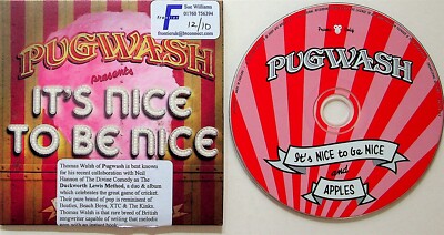 PUGWASH- It's Nice To Be Nice/Apples PROMO CD (2009) Ape House