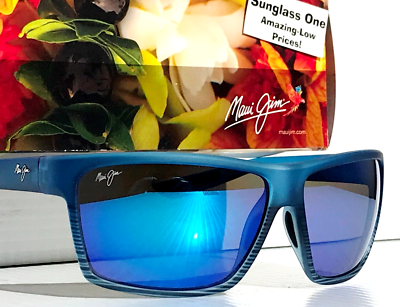 Maui Jim ALENUIHAHA Blue Black Stripes POLARIZED Blue GLASS