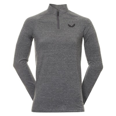 Castore Pro Tek Marl 1/4 Reißverschluss Top - hellgrau - CM0278 - S-L
