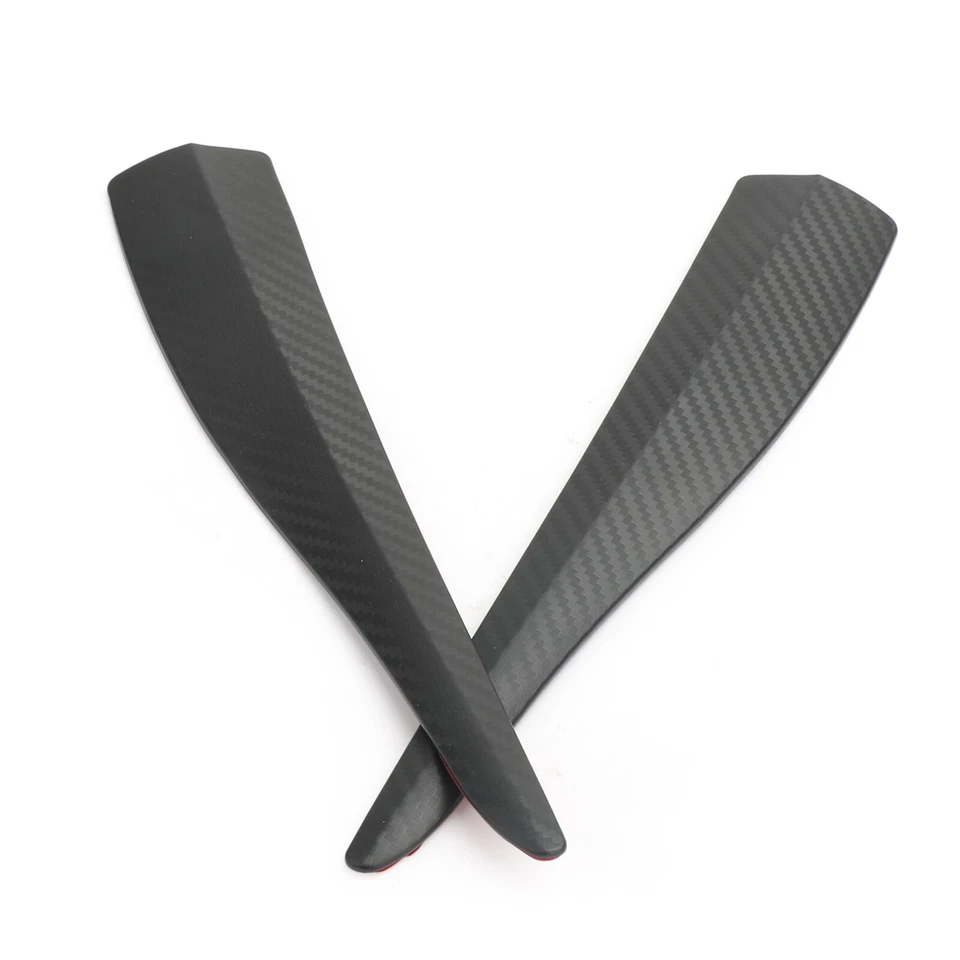 2pcs 36cm Rubber Car Front Rear Bumper Lip Anti-collision Strip Carbon Fiber H1 - Image 3 of 4