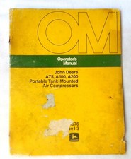 JOHN DEERE A75 A100 A200 PORTABLE TANK MOUNTED AIR COMPRESSORS  MANUAL