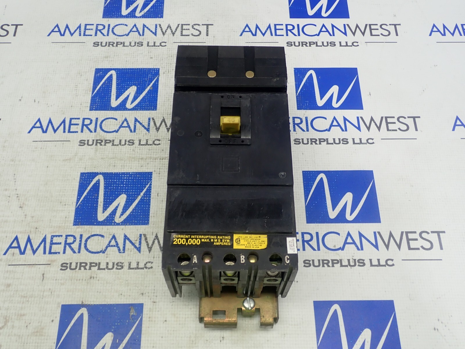 Square D IF34040 40 Amp 3 Pole 480V  200K I-Line Circuit Breaker Tested