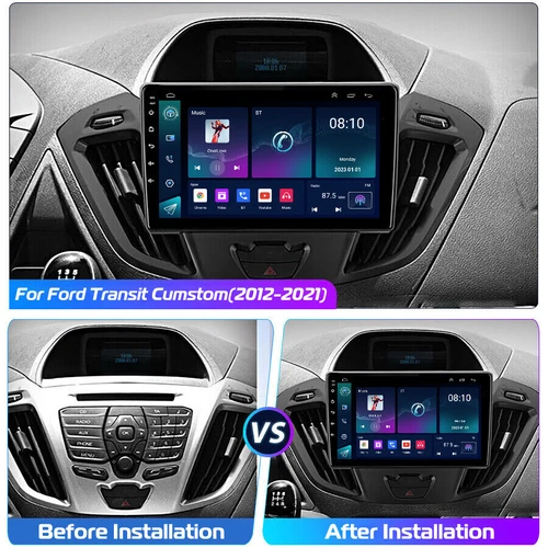9" Car Stereo For Ford Transit Custom Android 14 Apple Carplay GPS NAV Radio 32G - Picture 4 of 14