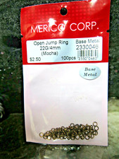 JUMP RINGS OPEN Jewelry Repair Mocha Color Pack 22G 4mm Base Metal 100 Pcs NEW