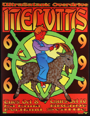 送料込み KOZIK MELVINS ポスター サイン、ナンバリング入り Melvins Poster 10/8/1996 La Luna Portland and RKCNDY Seattle Frank