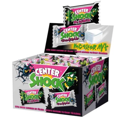 100Pcs Chupa Chups Center Shock Monster Orange Liquid Filled Sour Bubble Gum