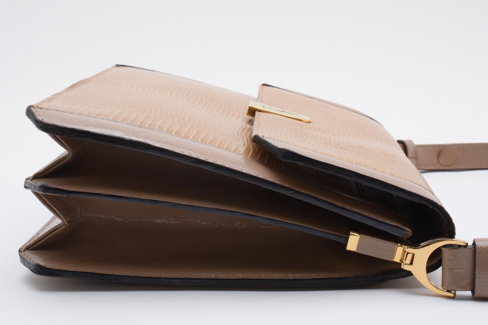 Borsa a tracolla Yves Saint Laurent borsa in pelle beige vintage YSL autentica