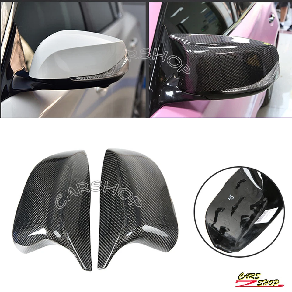 Cubierta de espejo de fibra de carbono para INFINITI Q50 Q60 Q70 QX30 2014-2024 Foto 2 de 4