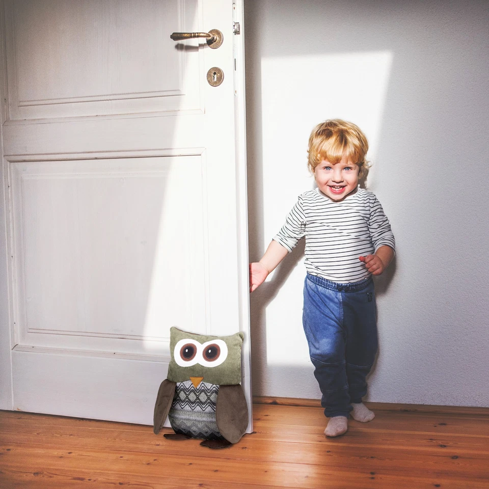 Türstopper eule 1 kg 3er Set Türpuffer Eule Bodentürstopper Eule Türsack Braun - Bild 2 von 4