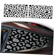 Rear Quarter Window Decal for Car SUV Trucks, Universal Matte Leopard Cheetah