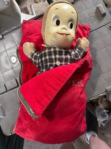Casper the Friendly Ghost vintage doll with zipper sleeping bag