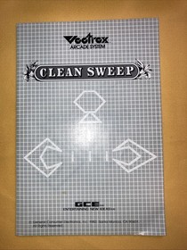 Vintage GCE Vectrex CLEAN SWEEP Arcade Game Complete Box, Manual, Overlay 1982