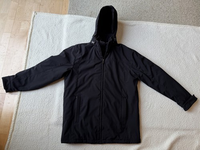 #ad #ad Weatherproof Mens Medium 46 In Black Parka Zipper Hood Insulated Warm Excell. $35.00