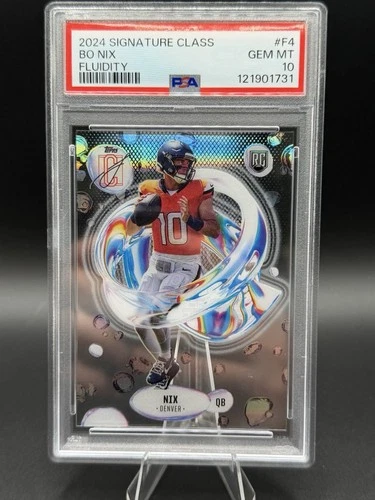 Bo Nix #F-4 2024 Topps Signature Class Fluidity Rookie PSA 10 (Denver Broncos)