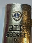 Rare Vintage Lions Club Retirement Lapel Double Pin Coffin w/removable Skeleton — photo 4