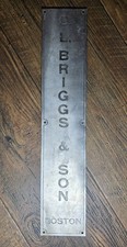 BOSTON SIGN ANTIQUE OLIVER L. BRIGGS & SON MA BILLIARDS POOL SILVER GAME HISTORY