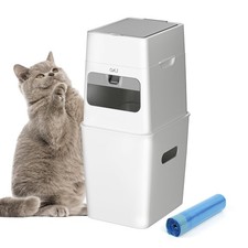 GKJ Cat Litter Box Waste Disposal System for Odor Control XX-Large, White
