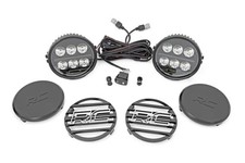 Rough Country Black Series Halo Led Light Pair Whiteamber Drl 6.5 Round