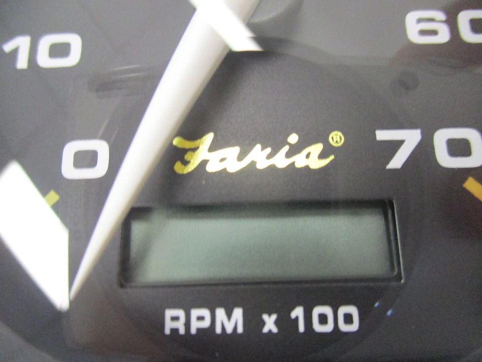 TACÓMETRO FARIA CALIBRE CARA NEGRA THC837B BARCO MARINO Foto 4 de 4