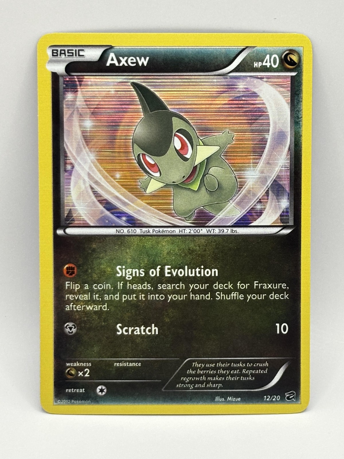 Pokemon Axew (12) #12/20 Dragon Vault