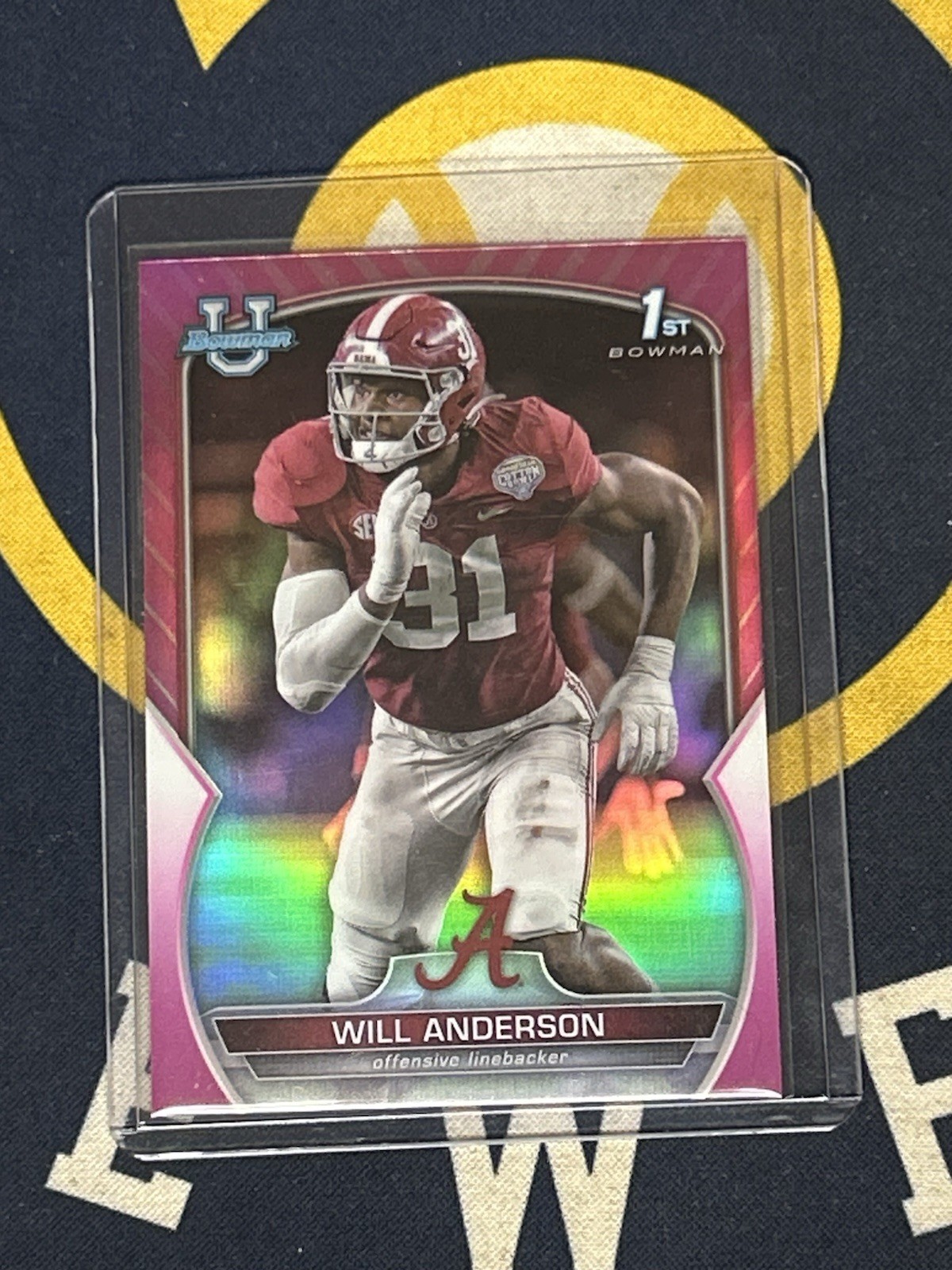 2022 Bowman University Chrome - Will Anderson #52 Pink Refractor (RC)