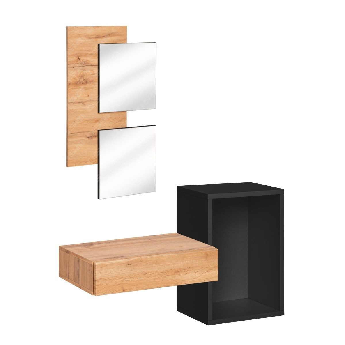 Armoire Dressing Design Easy Noir 170 cm en Finition Mate Premium