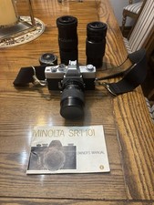 Vintage Minolta SRT101 4 Lens Kit Manual Case Japan 35mm SRT 101