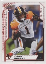 2020 Upper Deck CFL Red 144/165 Lemar Durant #65 l5j