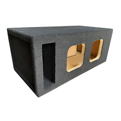 8 in Dual Solo X Black Plush Carpeted Dual Vented Enclosure - All 1 in with Extr