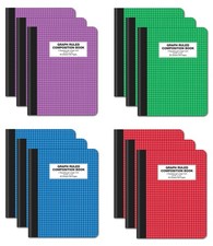 Better Office Products Quad Ruled Composition Book Notebook, 12 Pack, Hardcov...
