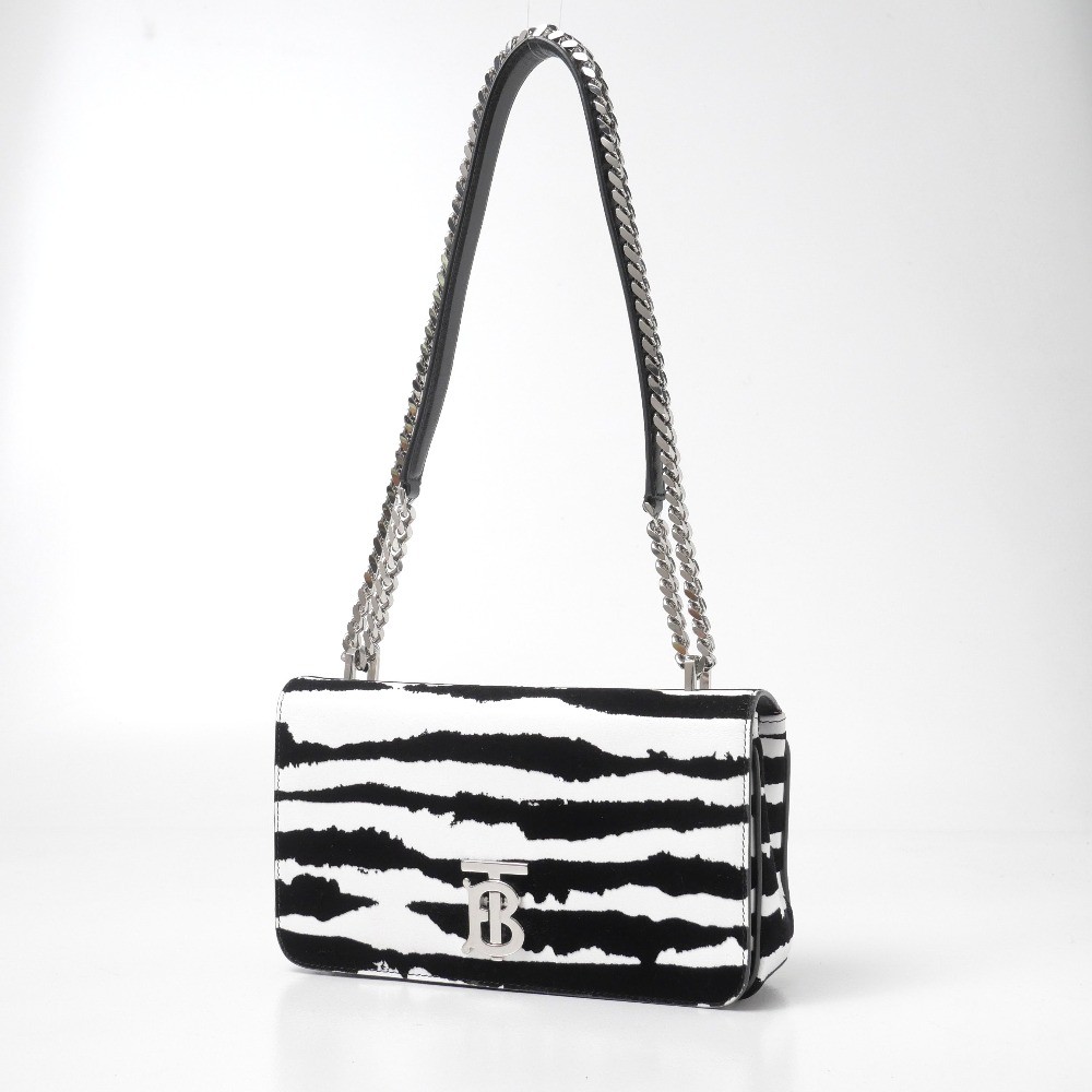 Burberry Small Lola Shoulder Bag - Zebra Pattern Flocking