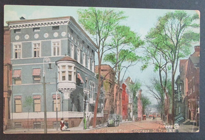 Second Street North from Congress Street Troy NY Unposted DB Postcard