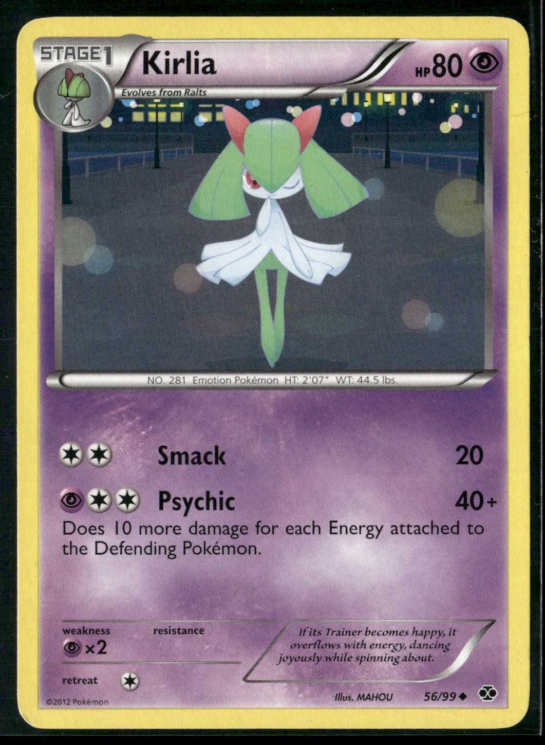 Pokémon Next Destinies #56/99 Kirlia Uncommon, Near Mint or Better