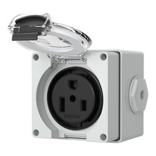 50Amp Power Outlet Box,NEMA 6-50R Receptacle,250Volt Heavy-Duty Outdoor dust