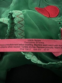 NWT Victoria&rsquo;s Secret Sexy Little Things Green Cherry Garter Belt Panties Medium