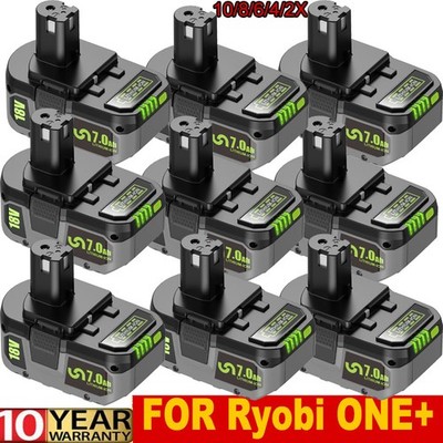 10/6X 7000MAH AKKU Für Ryobi Akku 18V Lithium One Plus RB18L50 P108 RB18L40 2025