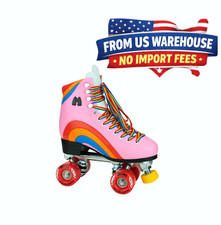 Moxi Rainbow Rider Roller Skates Pink Heart Size 9 Outdoor Quad Skates Discounte