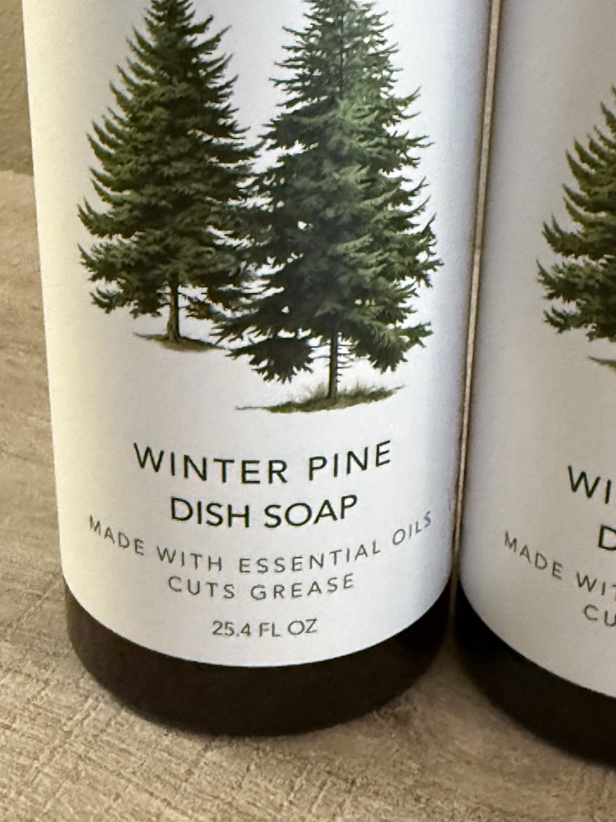 2-Pack Sand + Fog ~ Winter Pine Dish Soap 25.4 fl oz Each